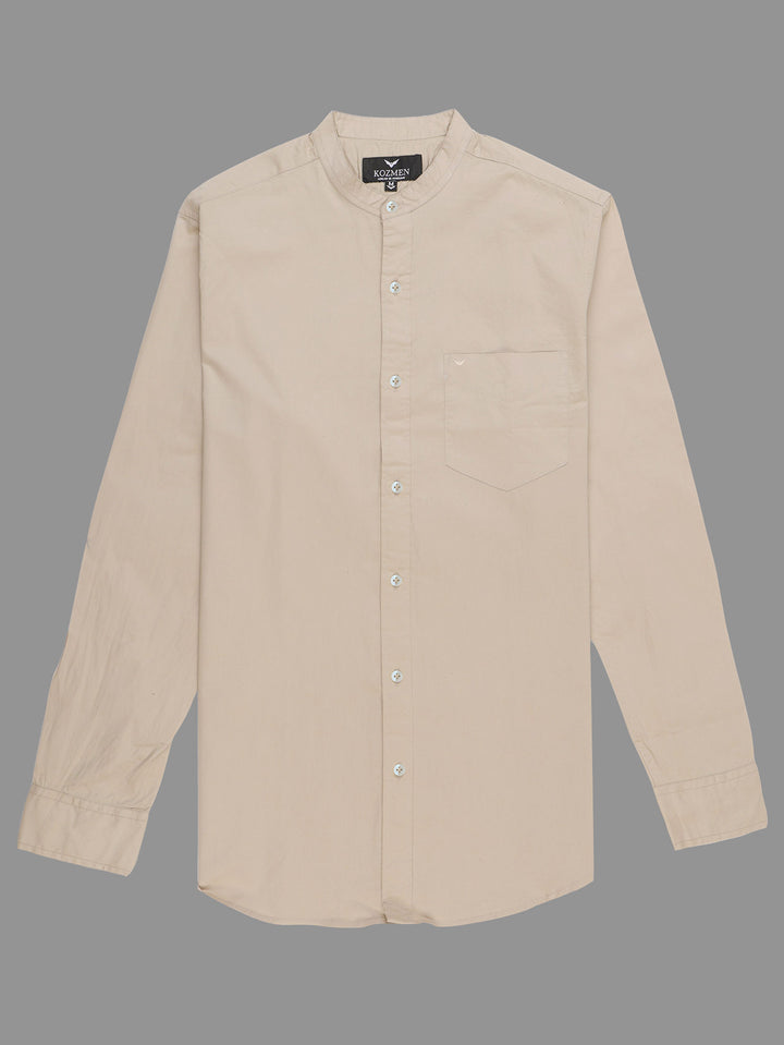 Mellow Premium Super Soft Solid Cotton Mandarin Collar Shirt