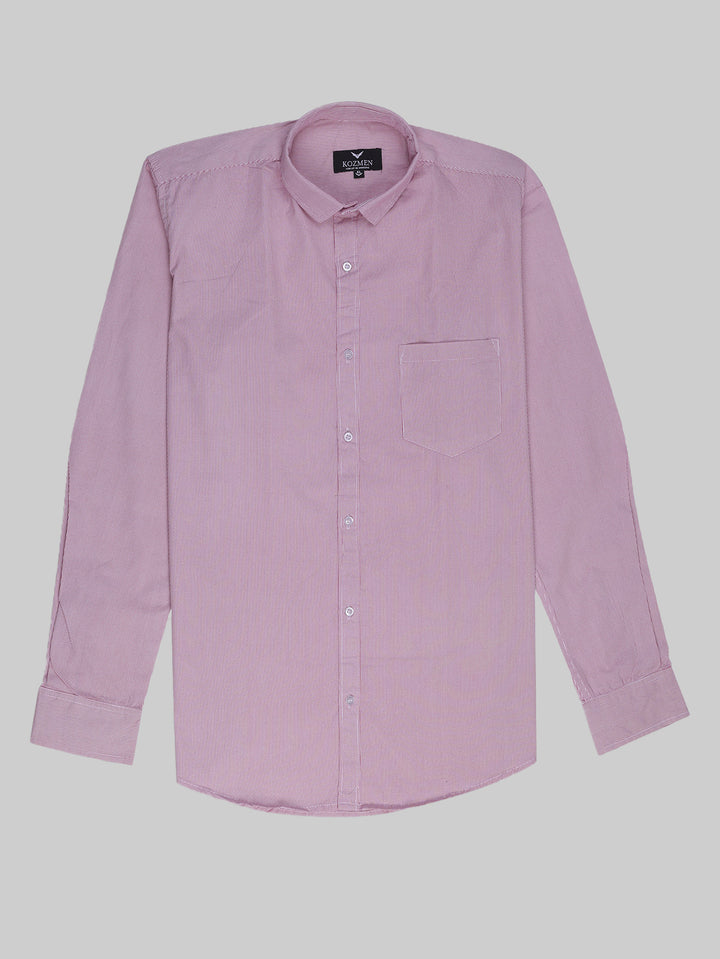 Pink Banker Striped Mens Cotton Casual Shirt