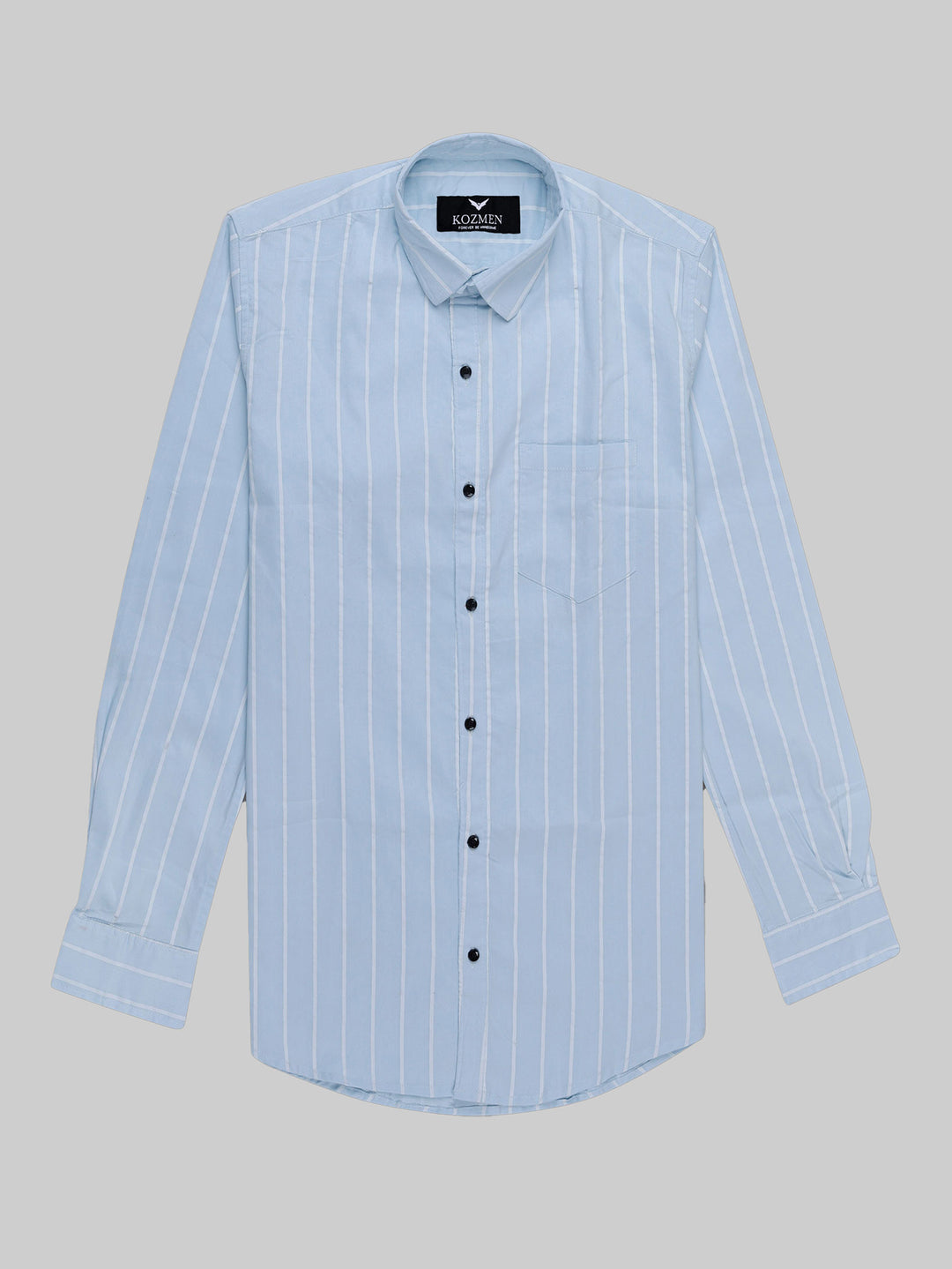 Sky Blue And White Authentic Stripe Casual Shirt