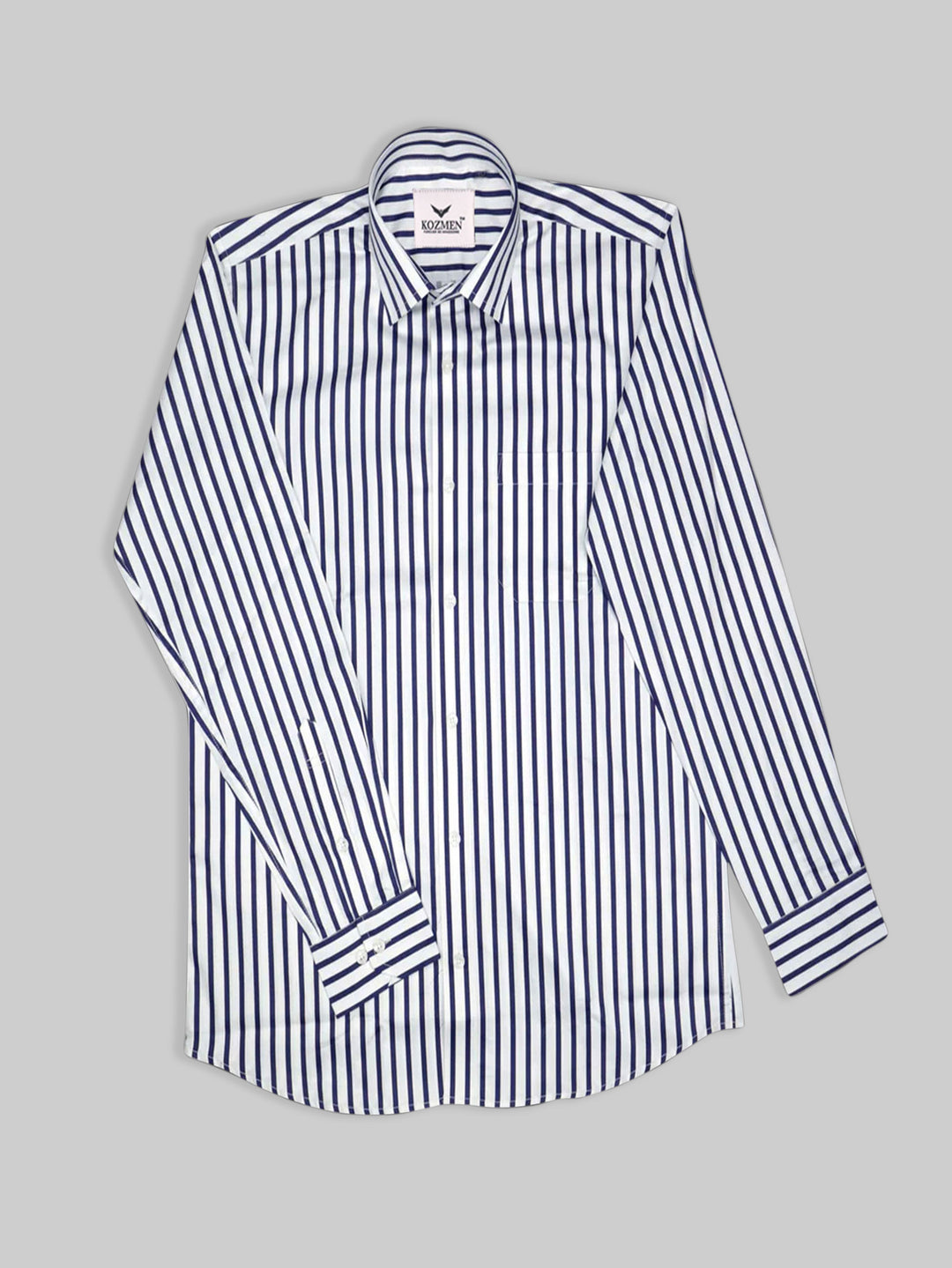 Burst Blue with white soft cotton Premiuim stripe shirt