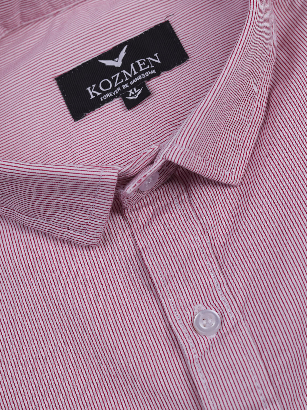 Pink Banker Striped Mens Cotton Casual Shirt
