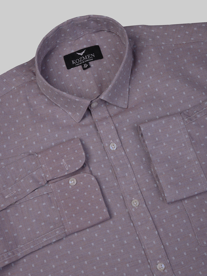 Premium Lavender Dobby Cotton Checks Shirt