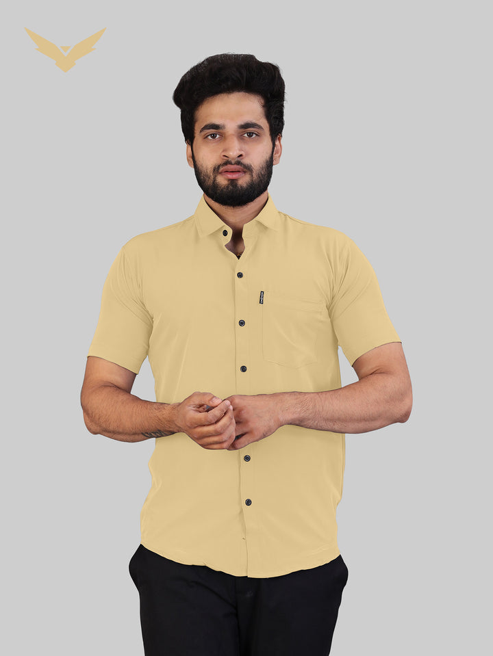 Yellow Expandable Short Sleeve Shirt