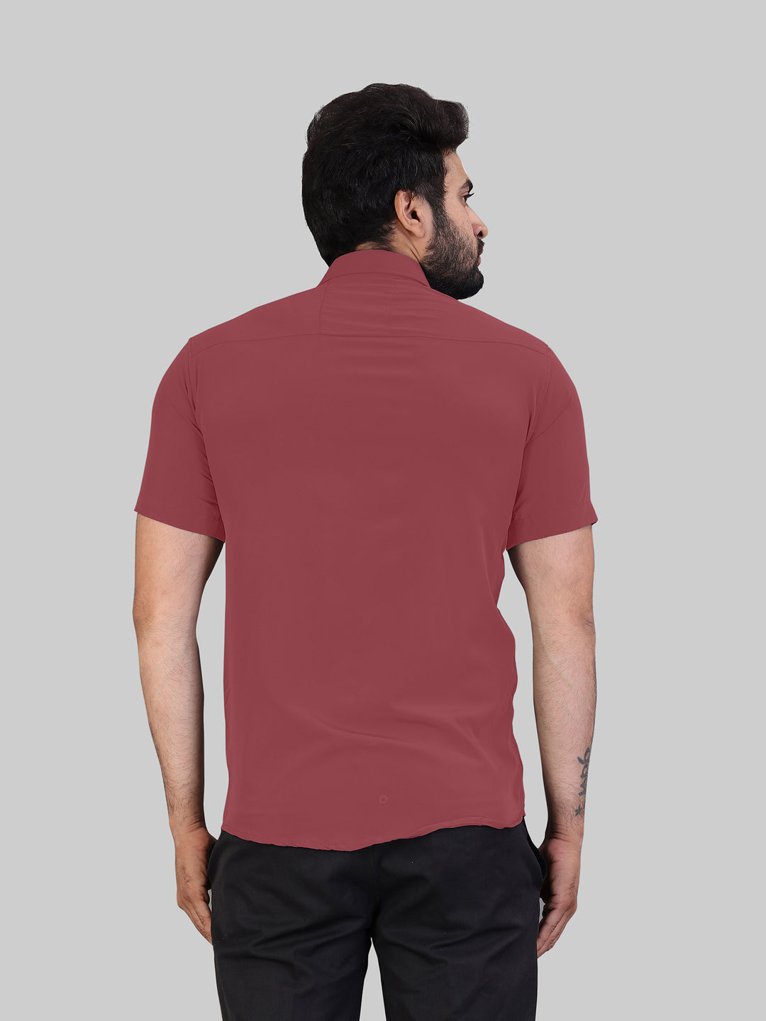 Dark Peach Expandable Short Sleeve Shirt
