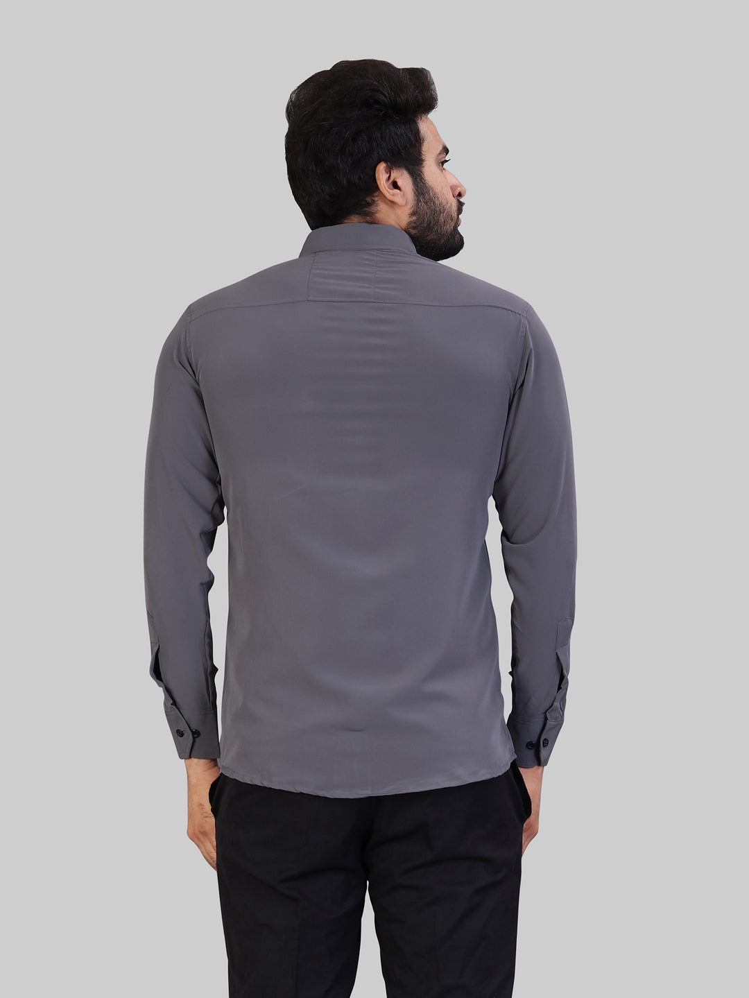 Dark Grey Expandable Full Sleeve Shirt