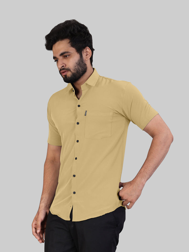 Khaki Expandable Short Sleeve Shirt