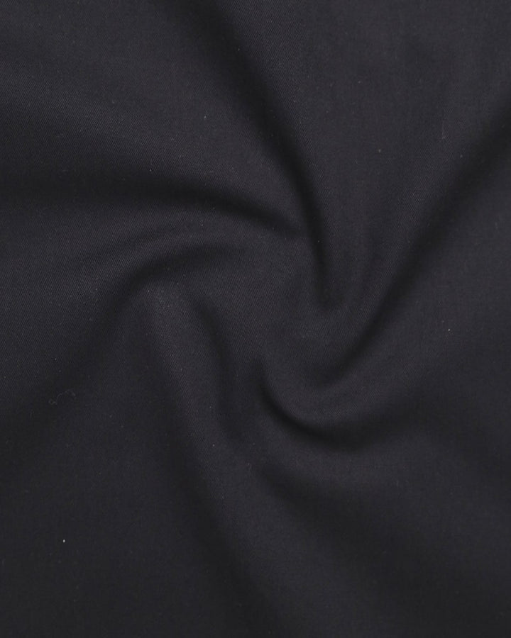 Black Color Affordable Solid Cotton Shirt